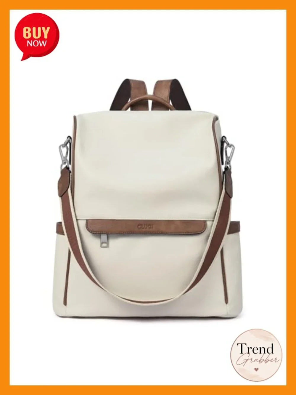 Women's PU Leather Anti-theft Convertible Backpack Purse with Detachable